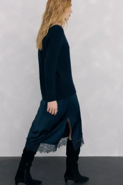 Pedro del Hierro Vestidos-Vestido de malha Azul