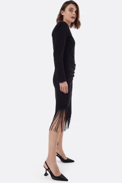 Cuplé Vestidos-Vestido de malha com nó Preto