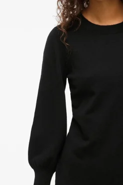 Vila Vestidos-Vestido de malha com viscose Preto