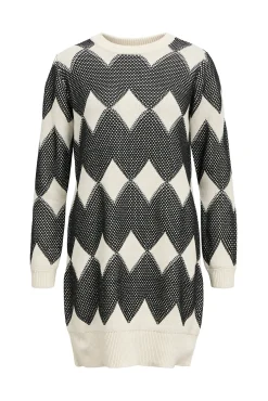 Object Vestidos-Vestido de malha estampado Branco