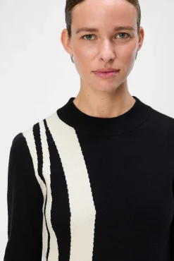 Object Vestidos-Vestido de malha estampado Preto