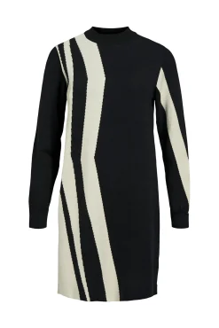 Object Vestidos-Vestido de malha estampado Preto