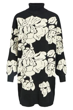 Object Vestidos-Vestido de malha estampado Preto