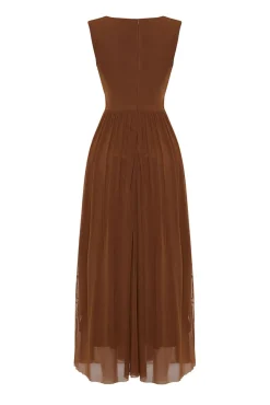 Trendyol Vestidos-Vestido de noite cru