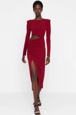 Trendyol Vestidos-Vestido de noite midi estampado