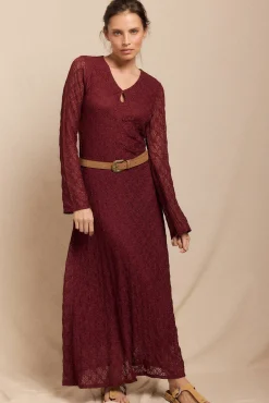 Slowlove Vestidos-Vestido de renda de manga comprida Granada