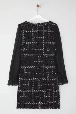 Trendyol Vestidos-Vestido de tweed preto