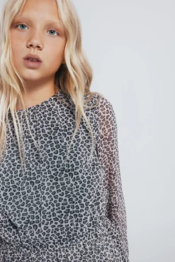 Springfield Kids Vestidos-Vestido estampado animal para meninas castanho