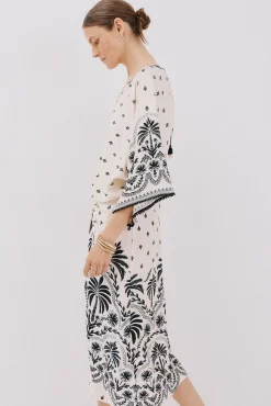 Cortefiel Vestidos-Vestido estampado com franzidos Impress&atilde;o