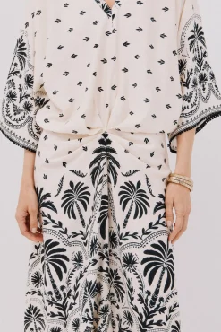 Cortefiel Vestidos-Vestido estampado com franzidos Impress&atilde;o