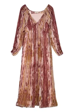 Slowlove Vestidos-Vestido estampado com franzidos Multicolorido