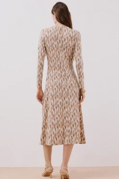 Cortefiel Vestidos-Vestido estampado com franzidos Multicolorido