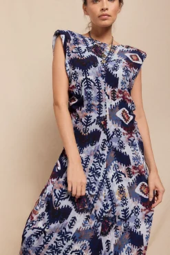 Slowlove Vestidos-Vestido estampado com ombreiras Multicolorido