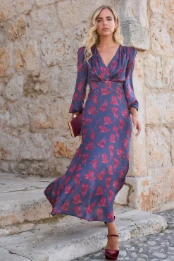 Polín Et Moi Vestidos-Vestido estampado de flores Azul