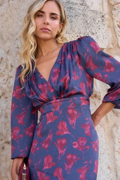 Polín Et Moi Vestidos-Vestido estampado de flores Azul