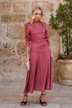 Polín Et Moi Vestidos-Vestido estampado Dea Vermelho