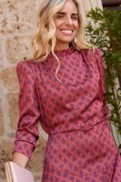 Polín Et Moi Vestidos-Vestido estampado Dea Vermelho