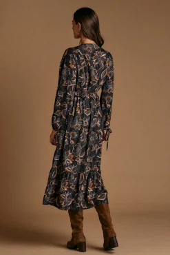 Polín Et Moi Vestidos-Vestido estampado Flor Giorgia Preto