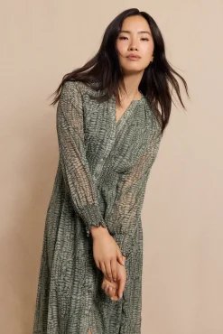 Slowlove Vestidos-Vestido estampado fluído Verde