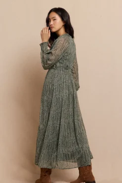 Slowlove Vestidos-Vestido estampado fluído Verde