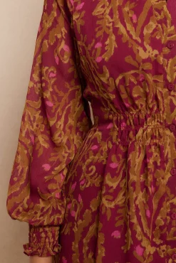 Slowlove Vestidos-Vestido estampado fluído Vermelho