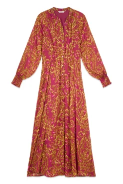 Slowlove Vestidos-Vestido estampado fluído Vermelho