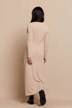 Slowlove Vestidos-Vestido estruturado evasê Castanho