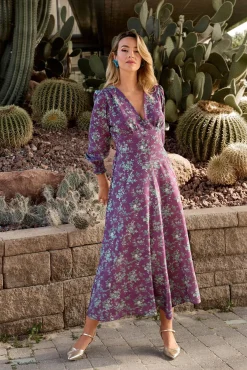 Polín Et Moi Vestidos-Vestido floral Roxo
