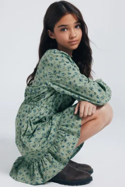 Springfield Kids Vestidos-Vestido flores menina verde