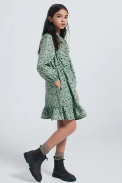 Springfield Kids Vestidos-Vestido flores menina verde