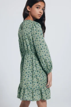 Springfield Kids Vestidos-Vestido flores menina verde