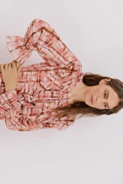 Cortefiel Vestidos-Vestido fluído folhos Multicolorido