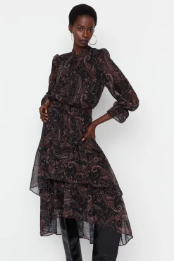 Trendyol Vestidos-Vestido gola halter estampado