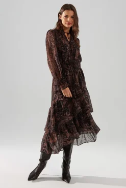 Trendyol Vestidos-Vestido gola halter estampado