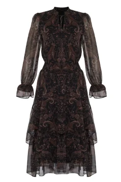 Trendyol Vestidos-Vestido gola halter estampado