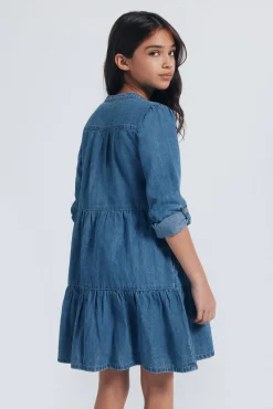 Springfield Kids Vestidos-Vestido jeans para meninas azul