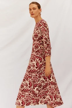 Cortefiel Vestidos-Vestido largo estampado Multicolorido