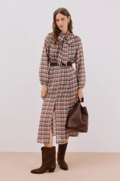 Cortefiel Vestidos-Vestido largo estampado Multicolorido