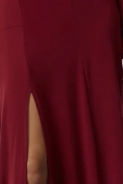 Trendyol Vestidos-Vestido longo com decote em V estampado