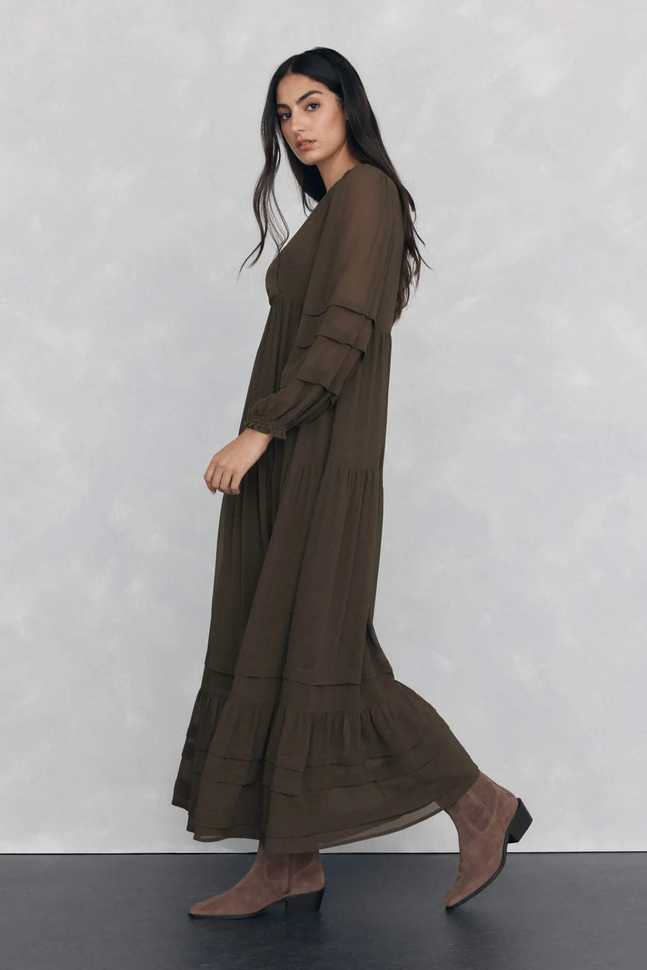 Pedro del Hierro Vestidos-Vestido longo com detalhe de cordão Verde