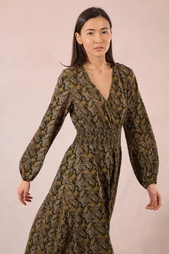 Molly Bracken Vestidos-Vestido longo com estampado e pregas Multicolorido