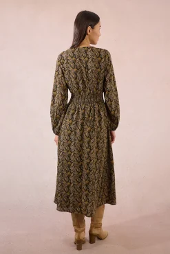 Molly Bracken Vestidos-Vestido longo com estampado e pregas Multicolorido