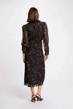 Morgan Vestidos-Vestido longo com mangas bufantes Multicolorido