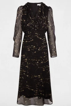 Morgan Vestidos-Vestido longo com mangas bufantes Multicolorido