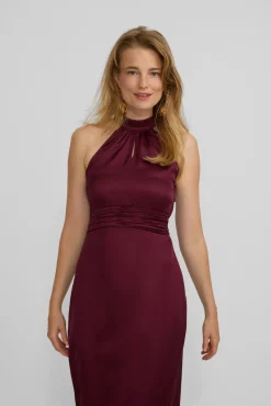 Silbon Vestidos-Vestido longo de capa de cetim Granada