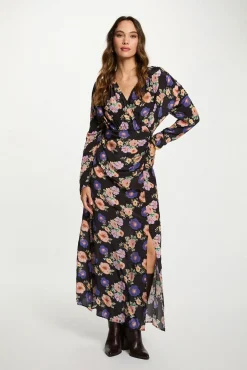 Morgan Vestidos-Vestido longo de cetim Multicolorido