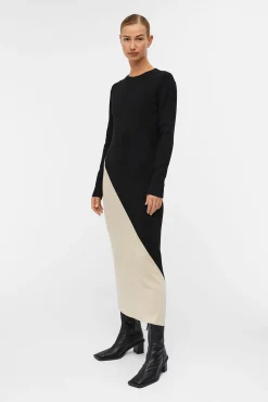 Object Vestidos-Vestido longo de malha Preto