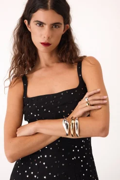 Pedro del Hierro Vestidos-Vestido longo espelhado Preto