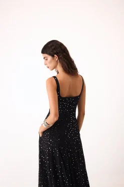 Pedro del Hierro Vestidos-Vestido longo espelhado Preto