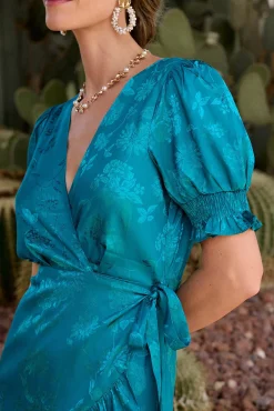 Polín Et Moi Vestidos-Vestido longo estampado Azul